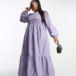 Lavender Smocked Maxi Dress